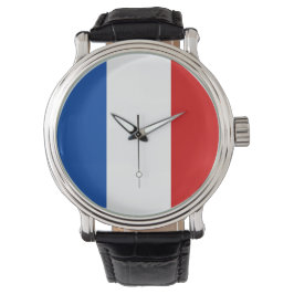 Frankreich Watch - Die Flagge Frankreichs Armbanduhr