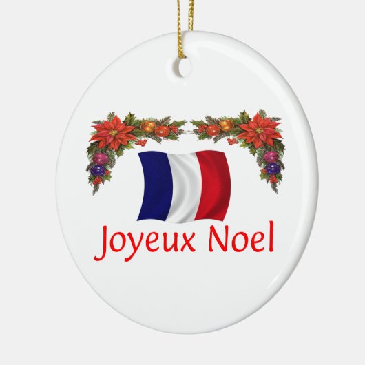 Frankreich-Weihnachten Keramikornament (Links)