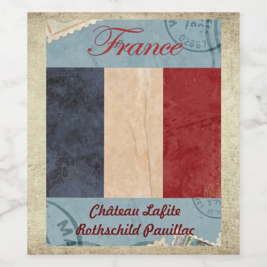 Frankreich Weinetikett (Einzelnes Label)