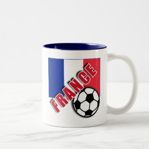 FRANKREICH-WeltFußballfan-T-Shirts Zweifarbige Tasse