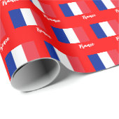 Frankreich Wrapping Paper, Französisch Flag patrio Geschenkpapier (Rolleneckpunkt)