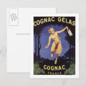 FrankreichCognac Gelas WerbeplakatFrankreich Postkarte (Vorne/Hinten)