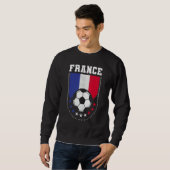Frankreichflagge Fußballfan Sweatshirt (Vorne ganz)