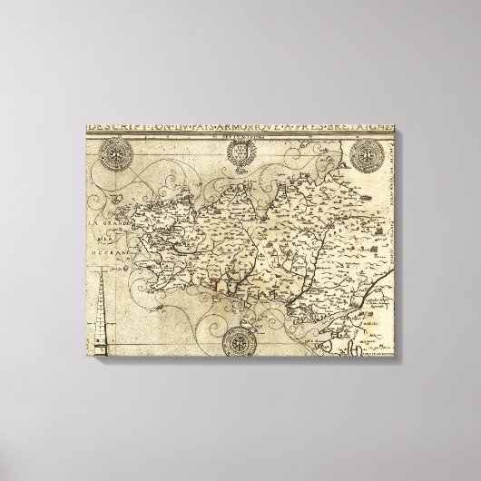 FrankreichPanoramakarteFrankreich Leinwanddruck (Vorderseite)