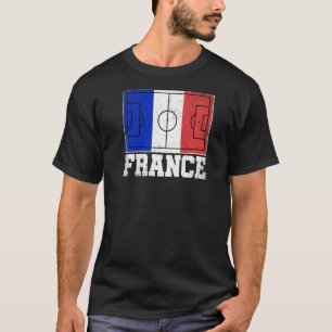 Frankreichs Fahnenflagge für das Fußballfeld T-Shirt