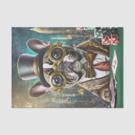 Frankreichs Flush, französischer Bulldog-Poker Seidenpapier