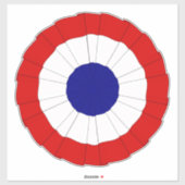 Frankreichs Nationalcockade Aufkleber (Blatt)