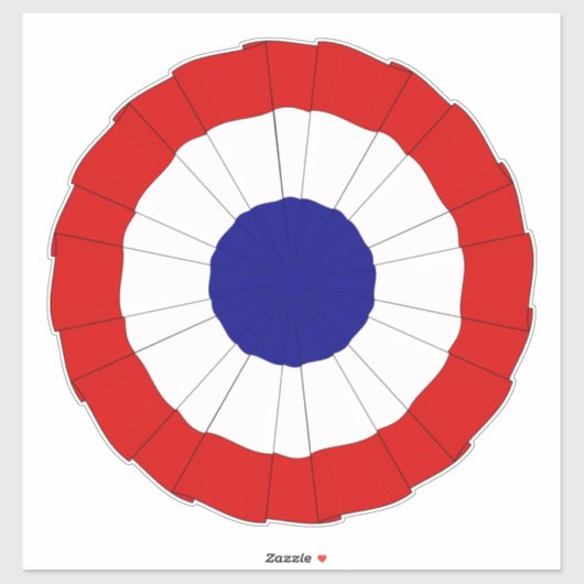 Frankreichs Nationalcockade Aufkleber (Blatt)