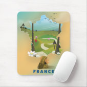 Frankreichs Vintage-Reiseplakat Mousepad (Mit Mouse)