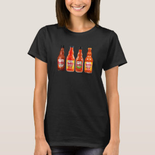 Franks RedHot Flaschen mit scharfer Sauce lustig T-Shirt