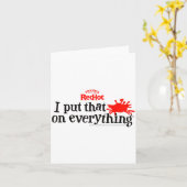 Frank's Redhot I Put That On Everything Hot Sauce Karte (Gelbe Blume)