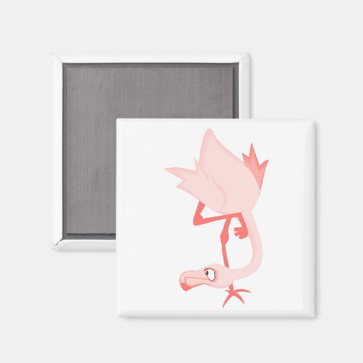 Franky Flamingo Magnet (Vorderseite/Rückseite)