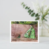 Franlink D. Roosevelt Statue Watercolor Postkarte (Stehend Vorderseite)