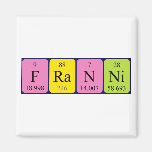Franni Periodenmagnet Magnet (Vorne)
