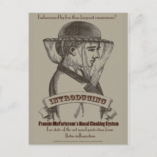 Frannie McFartersons Nasal Cloaking System Postkarte (Vorderseite)