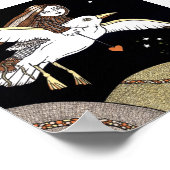 Frannies Flight of Extravagant Poster Art Print (Ecke)