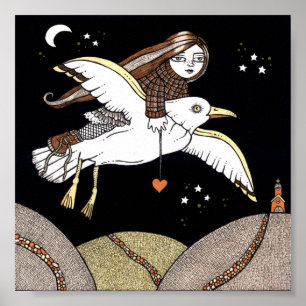 Frannies Flight of Extravagant Poster Art Print