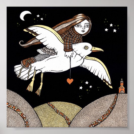 Frannies Flight of Extravagant Poster Art Print (Vorne)