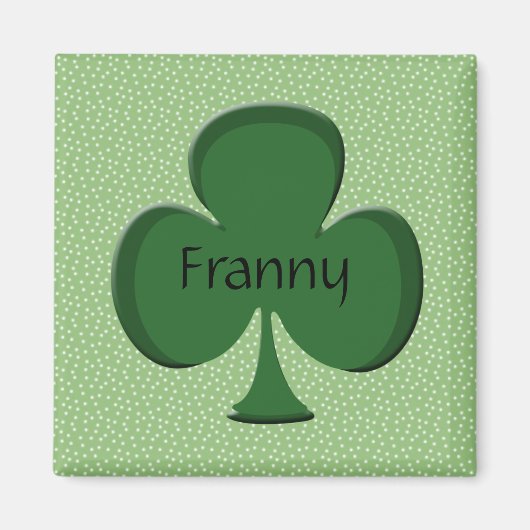Franny Kleeblatt Name Magnet (Vorne)