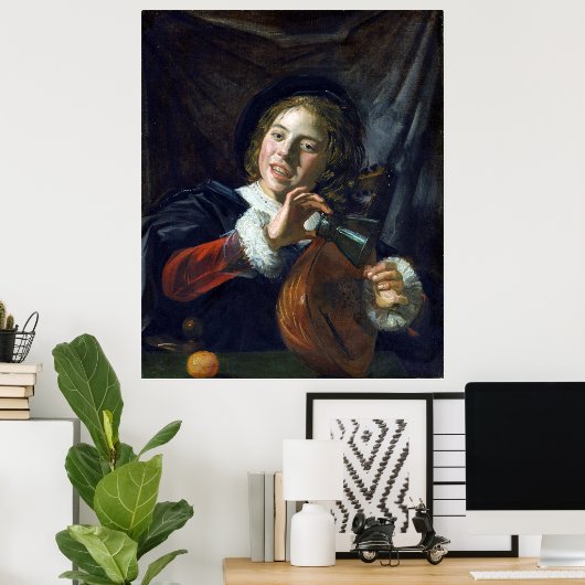 Frans Hals Boy mit einer Lute Poster (Heimbüro)