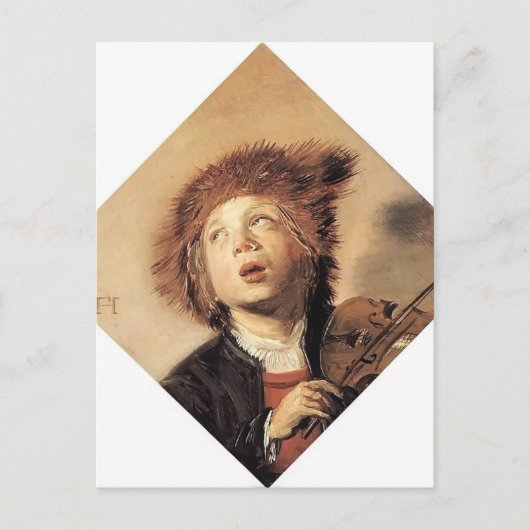 Frans Hals - Ein Junge mit Viol Postkarte (Vorderseite)