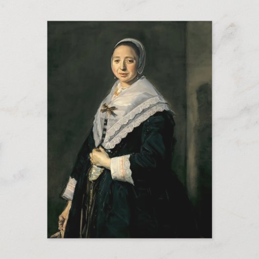 Frans Hals - Portrait einer Frau Postkarte (Vorderseite)