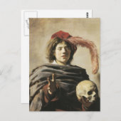 Frans Hals Young Man mit Skull Postkarte (Vorne/Hinten)