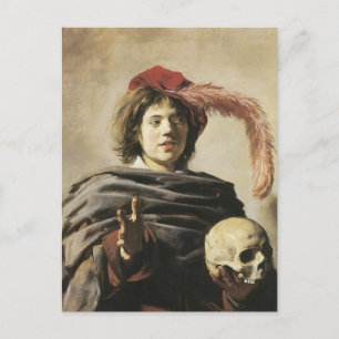 Frans Hals Young Man mit Skull Postkarte