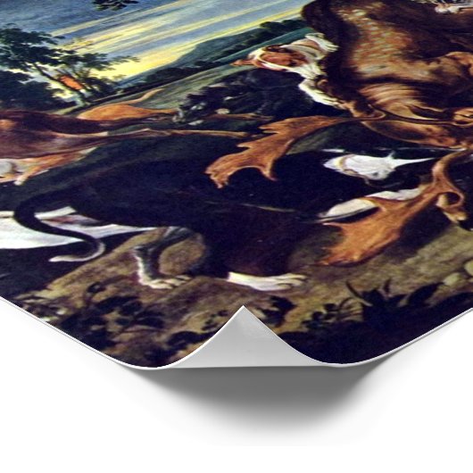 Frans Snyders - Hirschjagd Poster (Ecke)