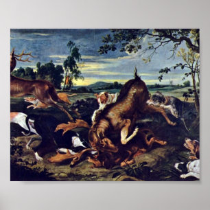Frans Snyders - Rotwildjagd Poster