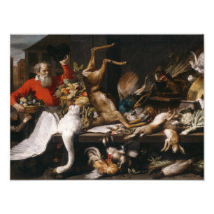 Frans Snyders - Stillleben mit totem Spiel, Obst, Fotodruck