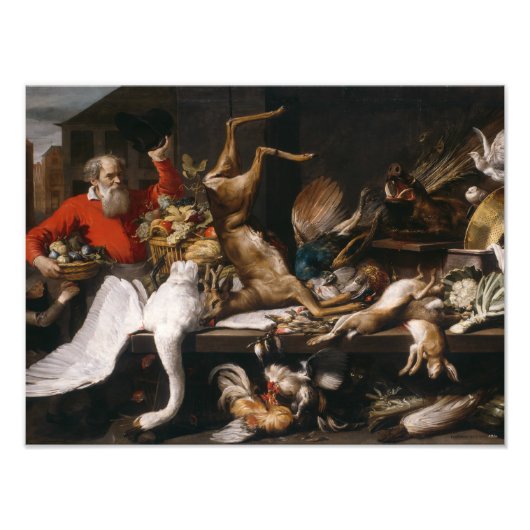 Frans Snyders - Stillleben mit totem Spiel, Obst, Fotodruck (Vorne)