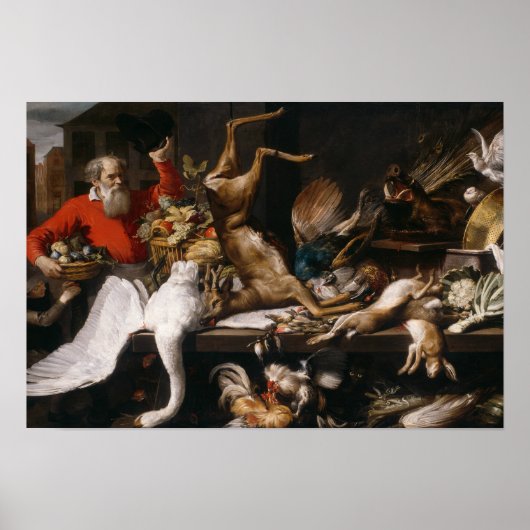 Frans Snyders - Stillleben mit totem Spiel, Obst, Poster (Vorne)
