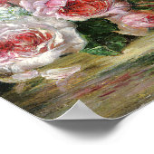 Frans Verhas Vintag Bouquet von Rose Poster (Ecke)