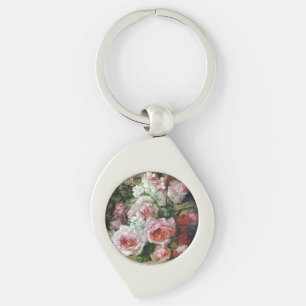 Frans Verhas Vintag Bouquet von Rose Schlüsselanhänger