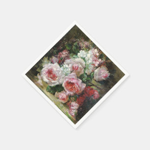 Frans Verhas Vintag Bouquet von Rose Serviette