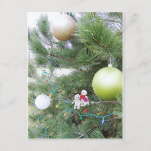 Franscious and Lennart Christmas Tree Postcard Feiertagspostkarte