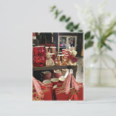 Franscious und LennartChristmas Kaffeeeinkaufen Feiertagspostkarte (Stehend Vorderseite)