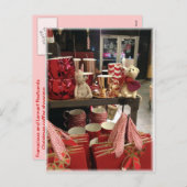 Franscious und LennartChristmas Kaffeeeinkaufen Feiertagspostkarte (Vorne/Hinten)