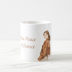 Fransen Boho Sechziger Jahre Mantel Gebt dem Fried Kaffeetasse