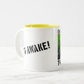 Fransen-Grenzentwurf - 2 mit Seiten versehen Zweifarbige Tasse (Vorderseite Links)