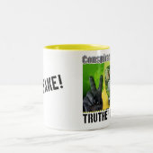 Fransen-Grenzentwurf - 2 mit Seiten versehen Zweifarbige Tasse (Mittel)