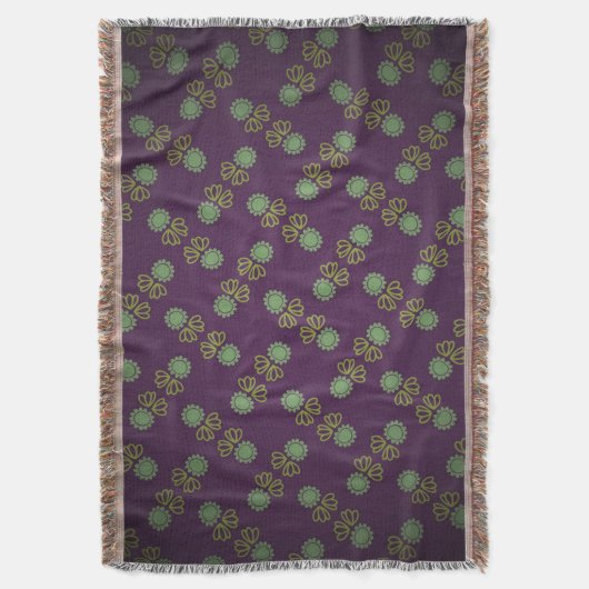 Fransendecke mit Purpurblüte Decke (Vorderseite Vertikal)