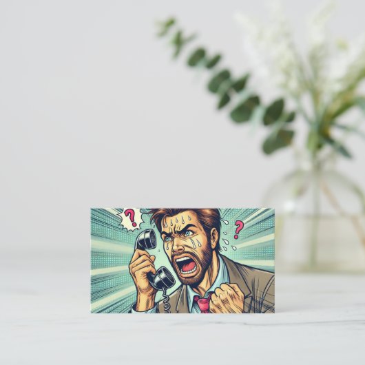 Frantic Call" Telefonnummerkarte (Stehend Vorderseite)