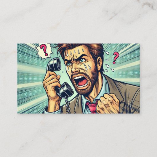 Frantic Call" Telefonnummerkarte (Vorderseite)