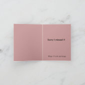 Frantic Frog Belated Birthday Card Karte (Innenseite)