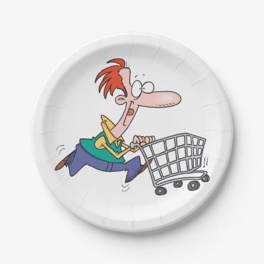 Frantic Shopper Pappteller (Vorderseite)
