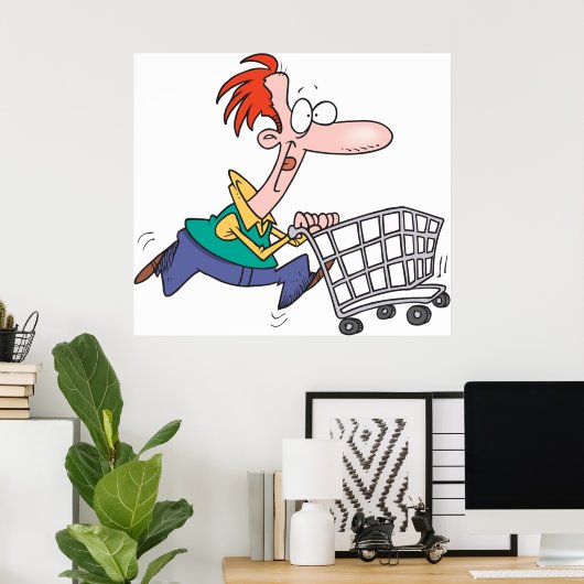 Frantic Shopper Poster (Heimbüro)