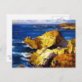 Franz Bischoff - Felsen entlang der Küste Postkarte (Vorne/Hinten)