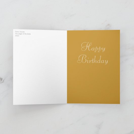 Franz Dvorak Angel of Birds CC0429 Birthday Card Karte (Innenseite)